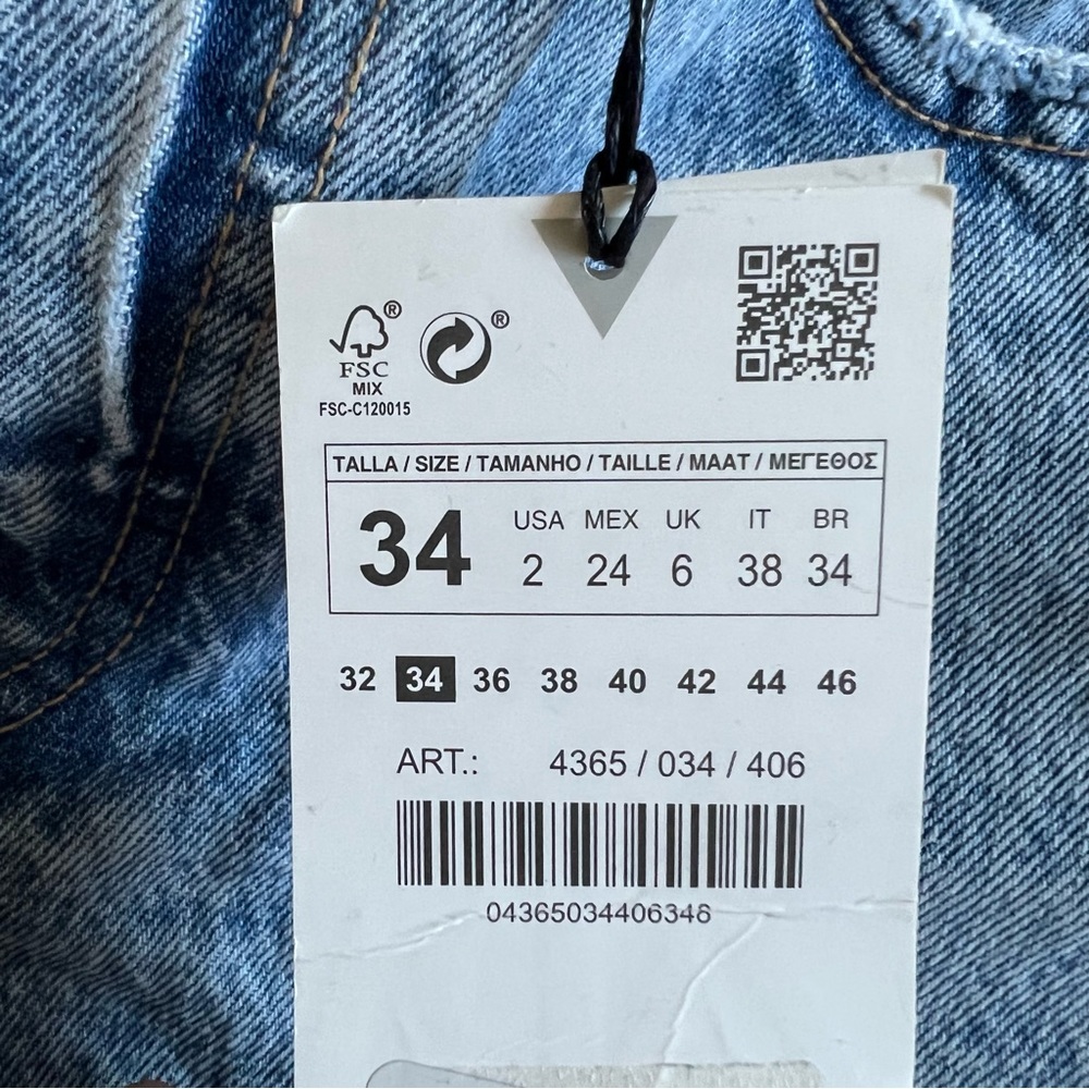 Zara High Rise Straight Jeans - Picture 8 of 8